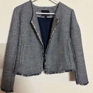 Banana Republic Black and White Tweed Blazer